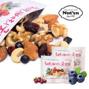 넛츠앤 체리베리굿(60봉) 실속세트/대체/대용/학생/한줌/직장인/휴대/꾸러미/선물/세트/어른/아이/가족/하