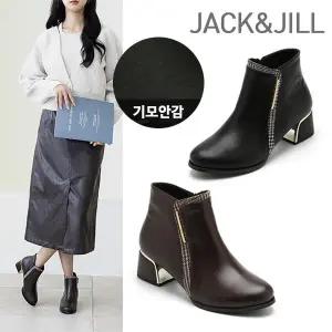 [잭앤질]잭앤질 기모 체크굽 앵클부츠(JD2760)