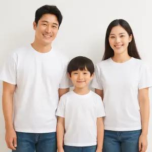 [국내생산] 무지 반팔티 흰색 검정 20수 30수 아동용 성인용 남녀공용 티셔츠 빅사이즈