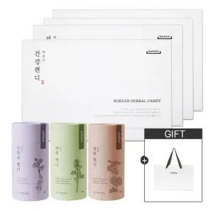 바라기 건강캔디 3종 선물세트 405g [쇼핑백포함] 3+1세트