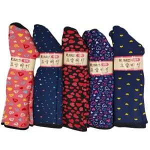 VIC 겨울양말 요술버선 하트빵빵장목양말(5켤레) 복지관 긴양말 덧버선