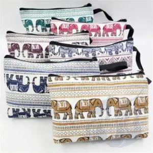 태국 코끼리 중형 파우치 여행용파우치 브러쉬통 여행 브러쉬홀더