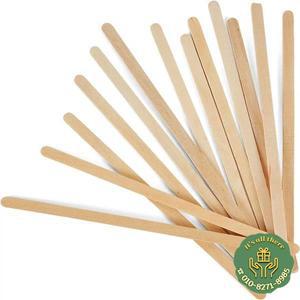 100/300Pcs 5.5 인치 일회용 나무 커피 교반기 개별적으로 포장 된 차 음료 칵테일 믹서 Swizzle 스틱 라운