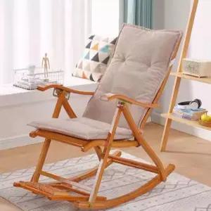 원목 흔들의자쿠션 릴랙스 리클라이너 등받이 스윙 그레이