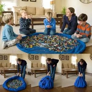 플레이매트 정리함 오감 모래 놀이 블럭 인형 놀이매트