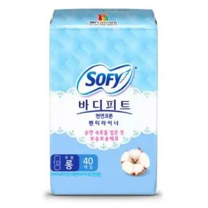 바디피트 쏘피 천연코튼 팬티라이너 무향 롱 40입x6개 생리대 여성용품