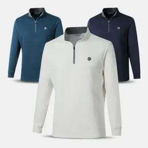 남성 엠보 스판 반집업 골프 티셔츠 THW01 가을 겨울