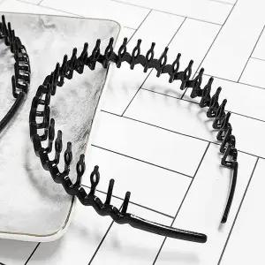 [콩심팥심]머리띠 업 헤어밴드 여성 플라스틱 웨이브 남자 U핀