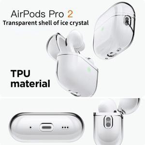 AirPods Pro 2 케이스 용 투명 apple 호환 실리콘 이어폰 커버 2nd Funda