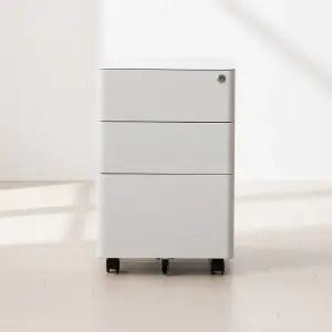 올즈 큐브 프리미엄 스틸서랍 W400 3단 화이트