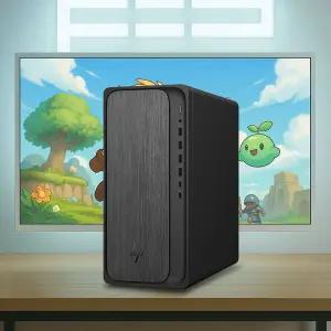 HP 옴니데스크 인텔 U5-225 D5 32GB 2TB FreeDOS 듀얼모니터 미니타워 M03-0029KR-U5 RX9060XT 사무 게이밍