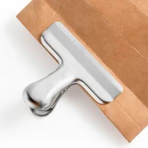 생활대가 7.6CM 다용도 봉지 밀폐 밀봉 스테인리스 집게 클립