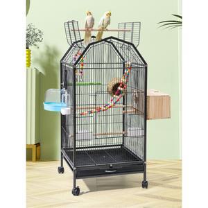 자수 찌르레기 흑봉황 대형 별장 새장 호랑이 가죽 용품 모란 특수 앵무새