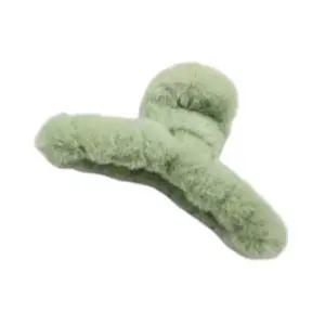 [콩심팥심]밍크 슈슈 퍼 헤어집게핀