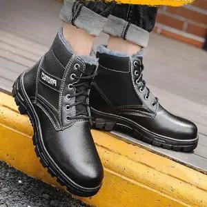 방한 털 안전화 기모 내피 작업 부츠 중목 작업화 미끄럼방지