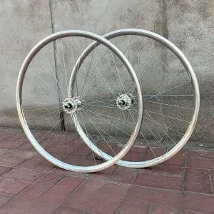 픽시자전거 알루미늄 휠셋 레트로 경주용 실버 휠 세트 디스크휠 픽시휠