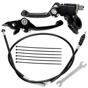 110cc 125cc 140cc 150cc 타오 DB17 아폴로 RFZ DBX15 X18 X19 Z20 덤프스타 카요 엑스모토스 SSR YZ 러커스 피트 더트 바이크 7/8 핸들바 블랙을 위한 YOXUFA 접이식 클러치 브레이크 레버 퍼치