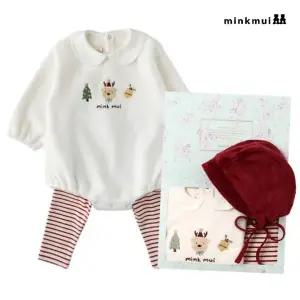 [롯데백화점]밍크뮤 IV 쁘띠루돌프SET바디슈트 35C1360401 35C13-604-01 출산백일돌선물