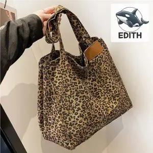 [콩심팥심]레오파드 패턴 여성 여름 데일리 스타일 큰가방