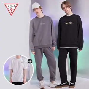 [게스] 남성용 코튼테리 이지셋업 상하2세트 + 이너반팔티1종 (5종)