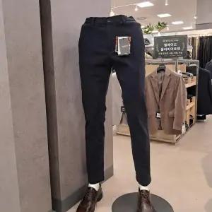트레몰로 HC09 노턱 슬림핏 바지 (주)세정 인디안 남성 24년 겨울 네이비 허리밴딩 스트레치 4WA121