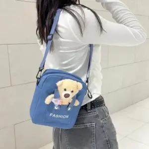 브랜드백 스퀘어타입 곰돌이 미니크로스백 미니백