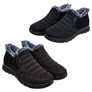 [W클라우드]따뜻한 남성용 겨울 패딩 털단화 슬립온 털안감 가볍고 편안한 방한화 어르신 장터 333