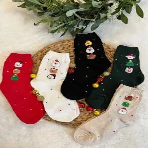 메리 프랜즈 여성 크리스마스 패션 중목 양말