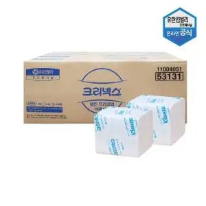 [크리넥스][S] 크리넥스 냅킨 프리미엄 2겹 160매 x 30밴드 총4800매 1박스 53131
