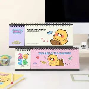 카카오프렌즈 춘식이 2026 위클리플래너 트윈날짜형 스케줄러 데일리 주간 일주일 스터디 계획표 단체선물