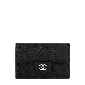 블랙 은장 클래식 캐비어 플랩 카드지갑 AP0214 Y01588 C3906