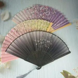 고품질 휴대용 접이식 부채 전통 손부채 대나무부채 선물 (WE6C6D5)