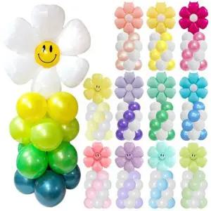 돌잔치 유치원 장식 색상 생일 이벤트 풍선기둥세트 다양한 꽃놀이 데이지 파티용품 축하 예쁨 장식 간단한