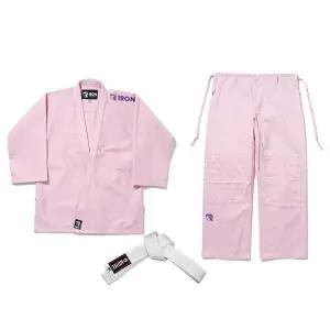 아이언 수련용 유도복 연습용 도복 핑크 (흰띠포함)