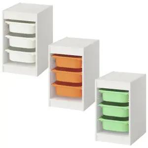 이케아 TROFAST 트로파스트 수납콤비네이션+수납함 34x44x56cm