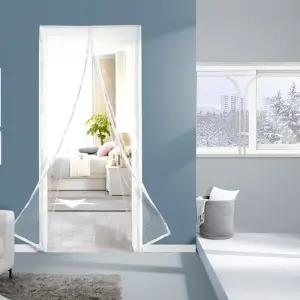 현관 문 방풍 비닐 문난방커튼 창문바람막이 우풍차단 방한 투명 두꺼운