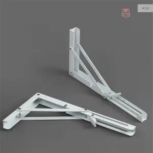 참앤코지 벽고정 접이식 선반대 2개 세트 30cm 화이트 기억자선반브라켓