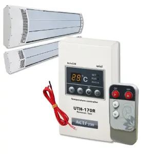 우리엘전자 UTH-170R 천정형 난방기 패널 온도조절기 (센서, 리모컨 포함) 천정난방