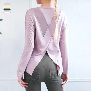 키밍 여성 롱 슬리브 운동복 긴팔 티셔츠 요가복 헬스