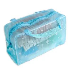 방수 블루 목욕탕 가방 수영 투명 비치백-WFH0T5H