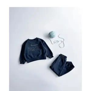 로아앤제인 sc 라떼크림 맨투맨(네이비)+마법 팬츠SET RJ25WLP01NA