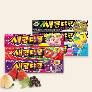 크라운 새콤달콤 스틱 6종 30개입 (딸기5+포도5+복숭아5+울트라레몬5+울트라키위5+블루베리소다5)