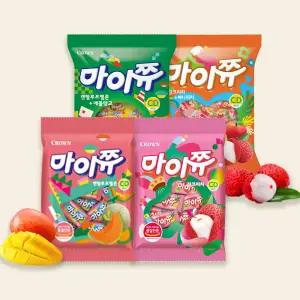 크라운 마이쮸 100g 4종 12봉 (핑크리치3+애플망고3+써니피치3+멜론3)