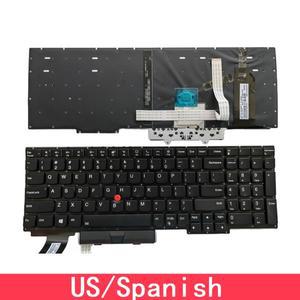 레노버 씽크패드 E15 Gen2 노트북 키보드 교체용 미국 스페인어 백라이트 포함