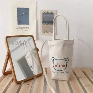 에코백 텀블러 보온병 커스텀 미니 크로스에코백 FM76 캔버스 미니 물통 커스텀 보온 크로스백 포켓