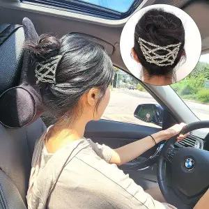 [콩심팥심]핸드메이드 비즈 올림머리 빗핀 2컬러 단발머리고정핀