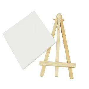 살림리빙 미니캔버스 세트10X10CM 원목이젤 탁상용이젤 휴대용화판
