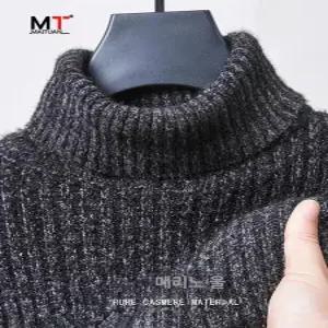 목티 폴라티 터틀넥 목폴라티 고급 남자 남성 스웨터 2025년 가을/겨울 하이 칼라 두꺼움 울 니트 겨울 의