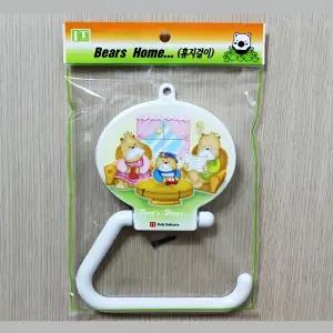 곰돌이 가족 휴지걸이 다용도걸이 곰인형 수납 함 벽 걸이 실내장식 욕실 용품 장식