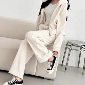 겨울 후리스 집업 와이드 트레이닝세트 남녀공용 홈웨어